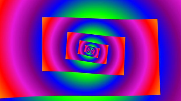 Infinite zoom colorful gradient background. 2D layout illustration