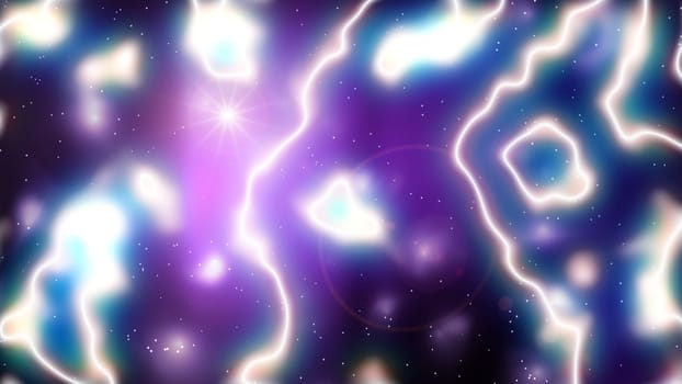 Purple glow plasma and star background. 2D layout illustration