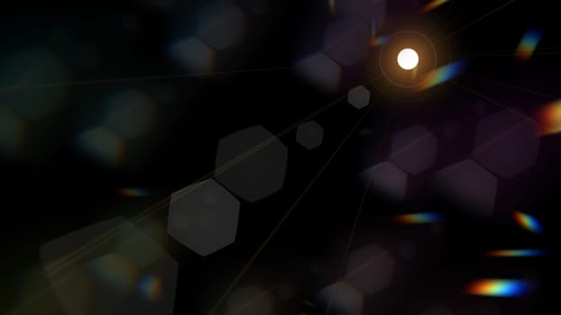 Light lens flare prism background. 2D layout illustration