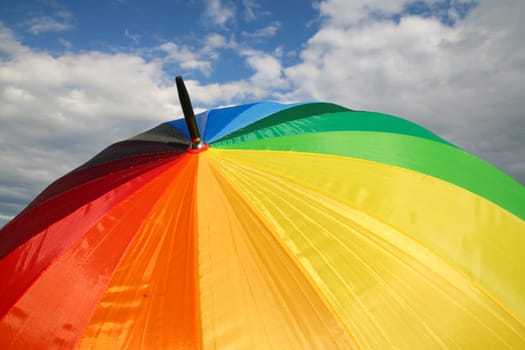 umbrella on sky weather colorful background