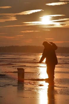 Ice Fishing Sand Bar Milton, Verrmont