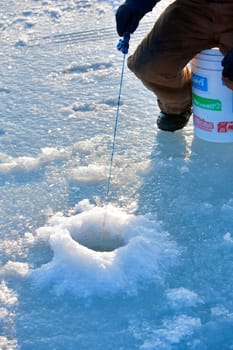 Ice Fishing Sand Bar Milton, Verrmont