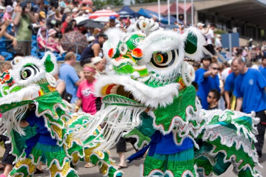 Dragon Boat Festival on the Olympic Basin in Montreal Canada.