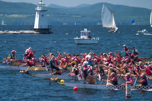 Dragon Boat Races held on Lake Champlain in Burlington VT.