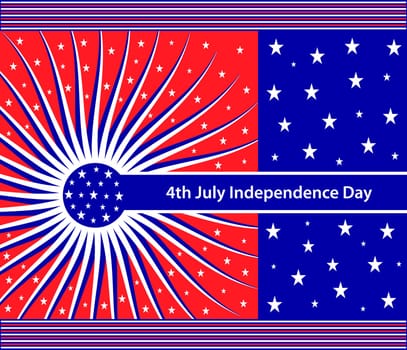American flag background with stars and swirly stripes symbolizing 4th july independence day