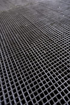 Detail of protection and safety grid to drain water in the city