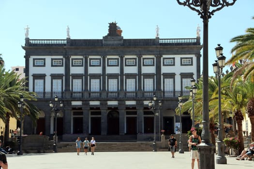 Rathaus, spanisch Casas Consistoriales (Tagungsort des Stadtrates) am Santa Ana Platz, Gran Canaria, Spanien, Las Palmas
