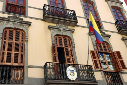 Kolumbianisches Konsulat in der Inselhauptstadt, Gran Kanaria, Spanien, Las Palmas