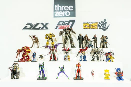 Bangkok, Thailand - APR 30, 2022 - Various toy models of Thailand Toy Expo 2022 at CentralWorld, Bangkok, Thailand.