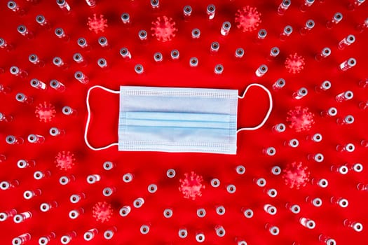 Medical mask for protection against corona virus, SARS pandemic background