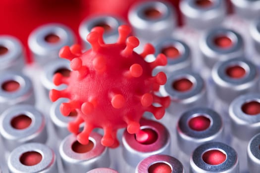 Virus cells, epidemic coronavirus background