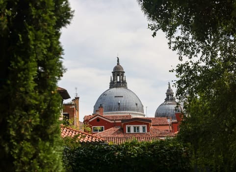 Domes of Santa Maria Della Salute in Venice. Italy