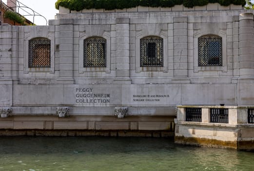 Venice, Italy - September 6, 2022: Peggy Guggenheim Collection on the Grand Canal, Venice