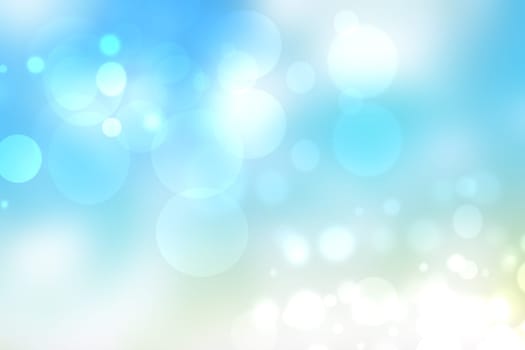 Abstract bright gradient motion spring or summer landscape texture with natural blue lights and white bright cloudy and sunny sky. Beautiful delicate Autumn or summer background with copy space.