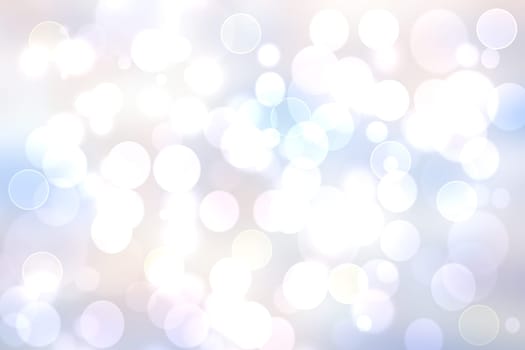 Abstract blurred vivid spring summer light delicate pastel blue orange yellow bokeh background texture with bright soft color circles. Card concept. Beautiful backdrop illustration.