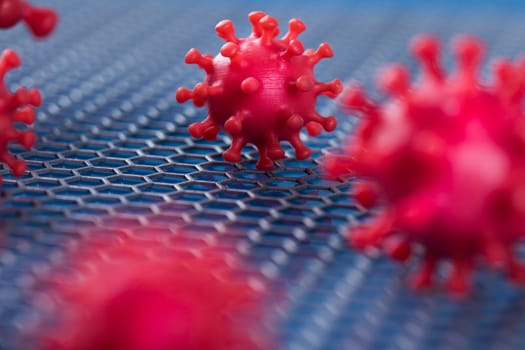 Virus cells in infected, Pandemic medical health