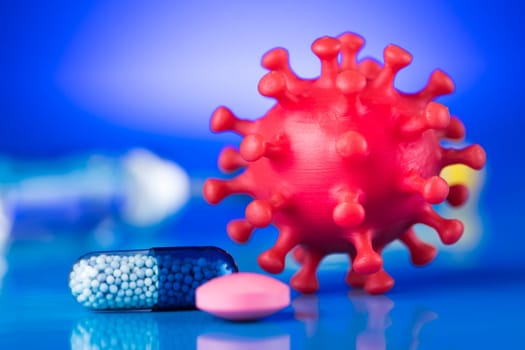 Virus close up, SARS, coronavirus pandemic background