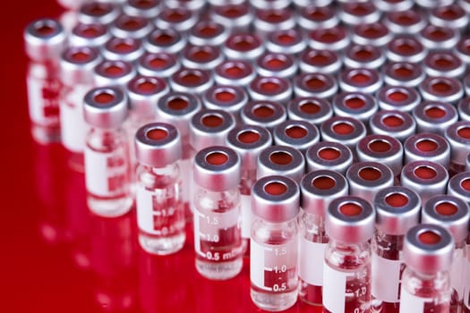 Ampoules with covid 19 vaccine