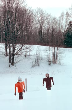 Scarecrow in winter.