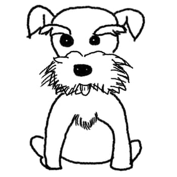 Hand painted Schnauzer