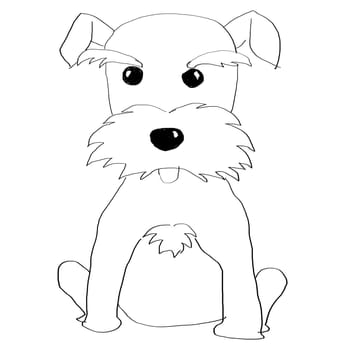 Hand painted Schnauzer