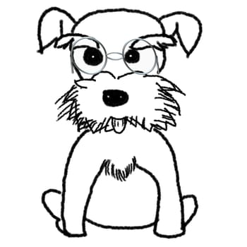 Hand painted Schnauzer