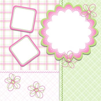 Template cards for the girl, vector illustration, eps10