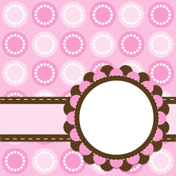 Template cards for the girl, vector illustration, eps10