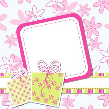 Template greeting card, vector illustration, eps10