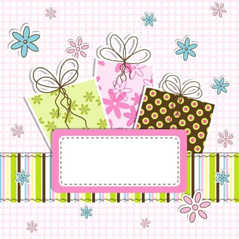 Template greeting card, vector illustration, eps10