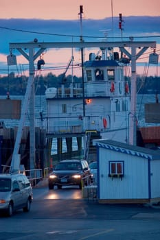 Grand Isle, VT ferry going to Plattsburgh NY on Lake Champlain