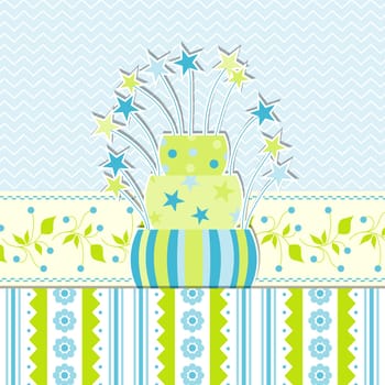 Template greeting card, vector illustration, eps10
