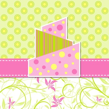 Template greeting card, vector illustration, eps10