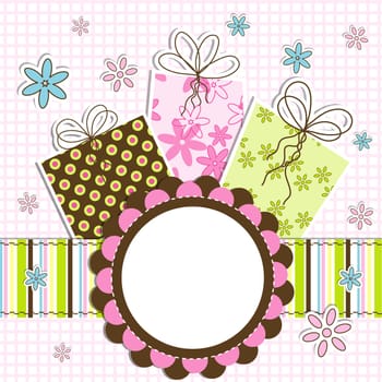 Template greeting card, vector illustration, eps10