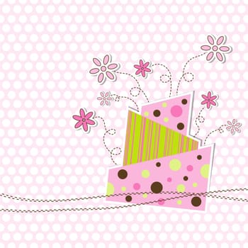 Template greeting card, vector illustration, eps10