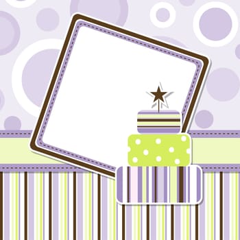 Template greeting card, vector illustration, eps10
