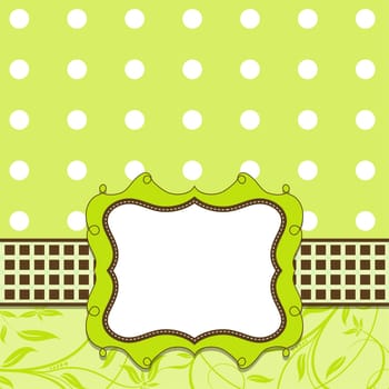 Template greeting card, vector illustration