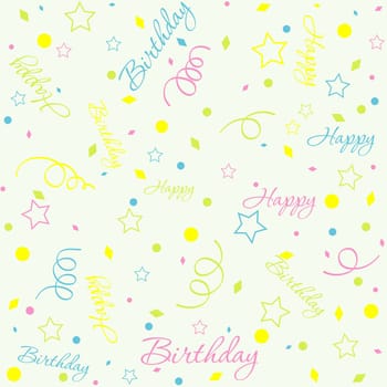 Template birthday background, vector illustration
