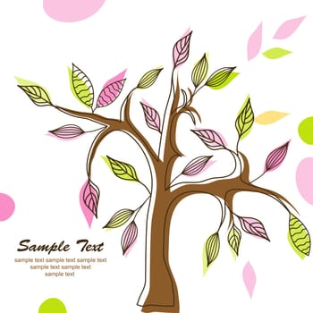 Аbstract tree background, vector illustration