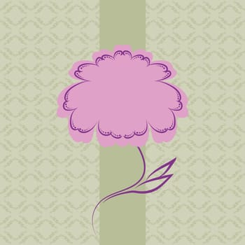 Template frame design for greeting card . Background - seamless pattern.