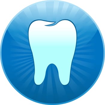 Icon Tooth, Isolated On White Background, Vector Illustration.