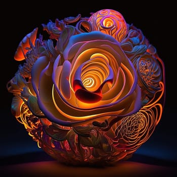 Rainbow Roses, The Mesmerizing Colors of Light Reflected by a Blossoming Beauty, generative ai