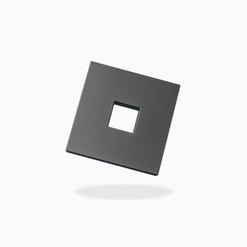 Roblox Logo Icon 3D Shape Isolated on White Background with Shadow 3D Illustration
