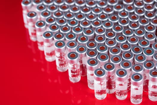 Ampoules with covid 19 vaccine