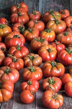 Vegetables, Tomatoes,  on desk in garden
