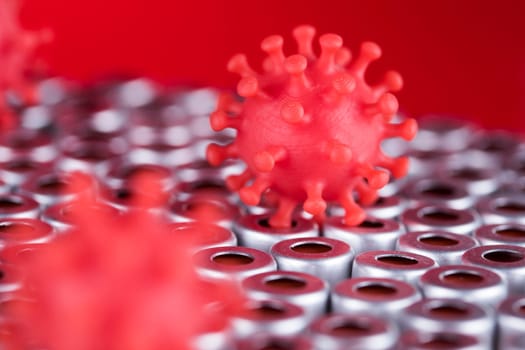 Ampoules with covid 19 vaccine