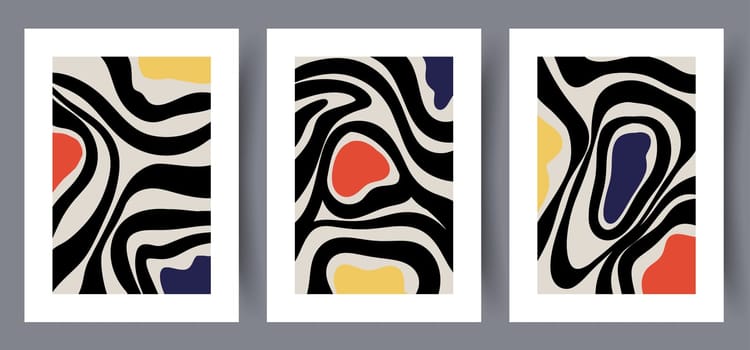 Abstract figures aesthetic shapes wall art print. Printable minimal abstract poster. Wall artwork for interior design. Contemporary decorative background.