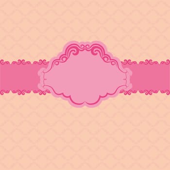 Template frame design for greeting card . Background - seamless pattern.