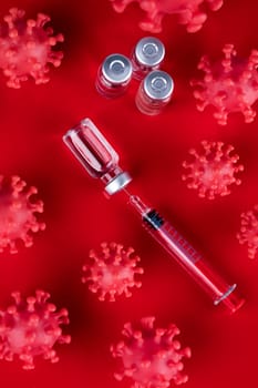 Virus cells in infected, Pandemic medical health