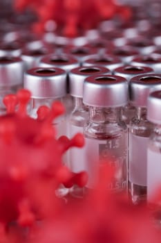 Virus cells in infected, Pandemic medical health